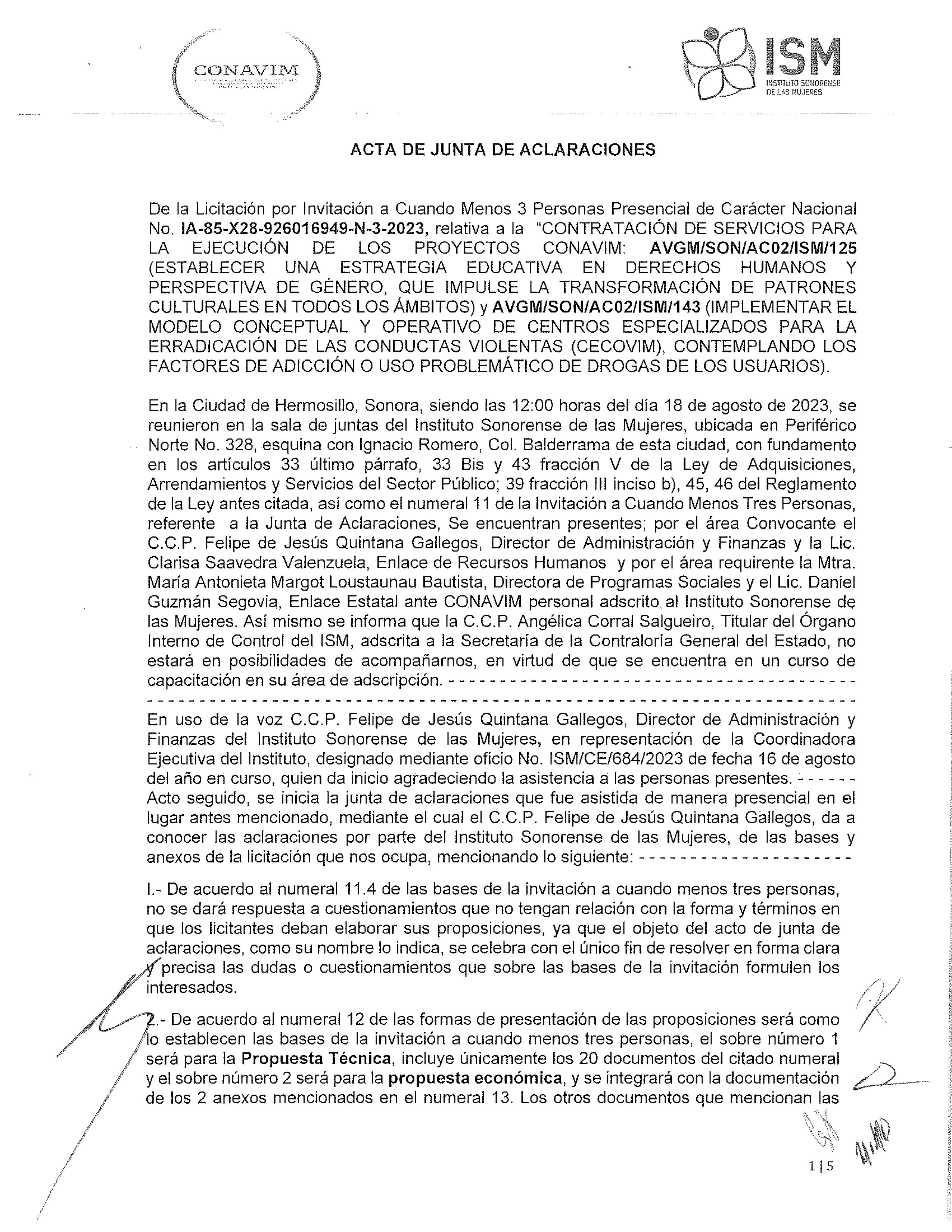 acta de junta de aclaraciones 1