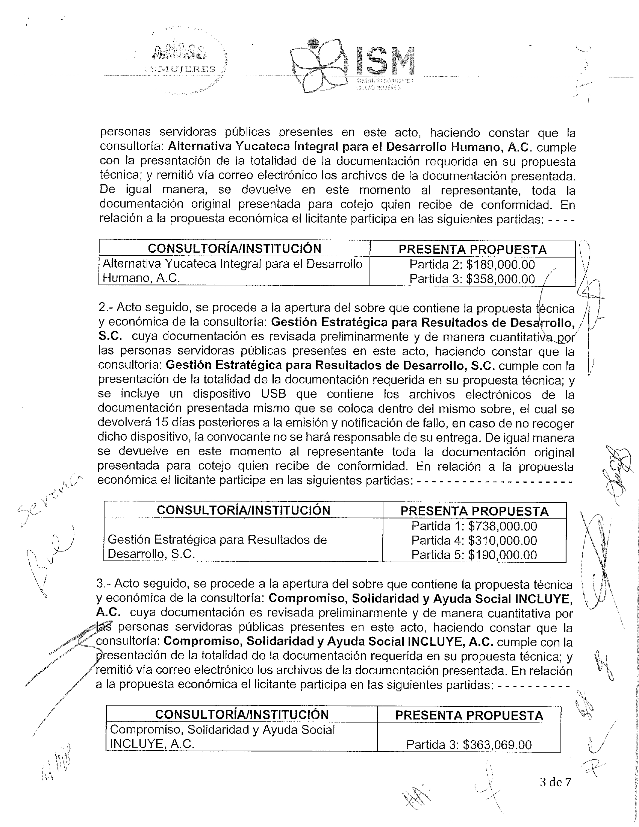 ACTA APERTURA DE PROPUESTAS FOBAM 3